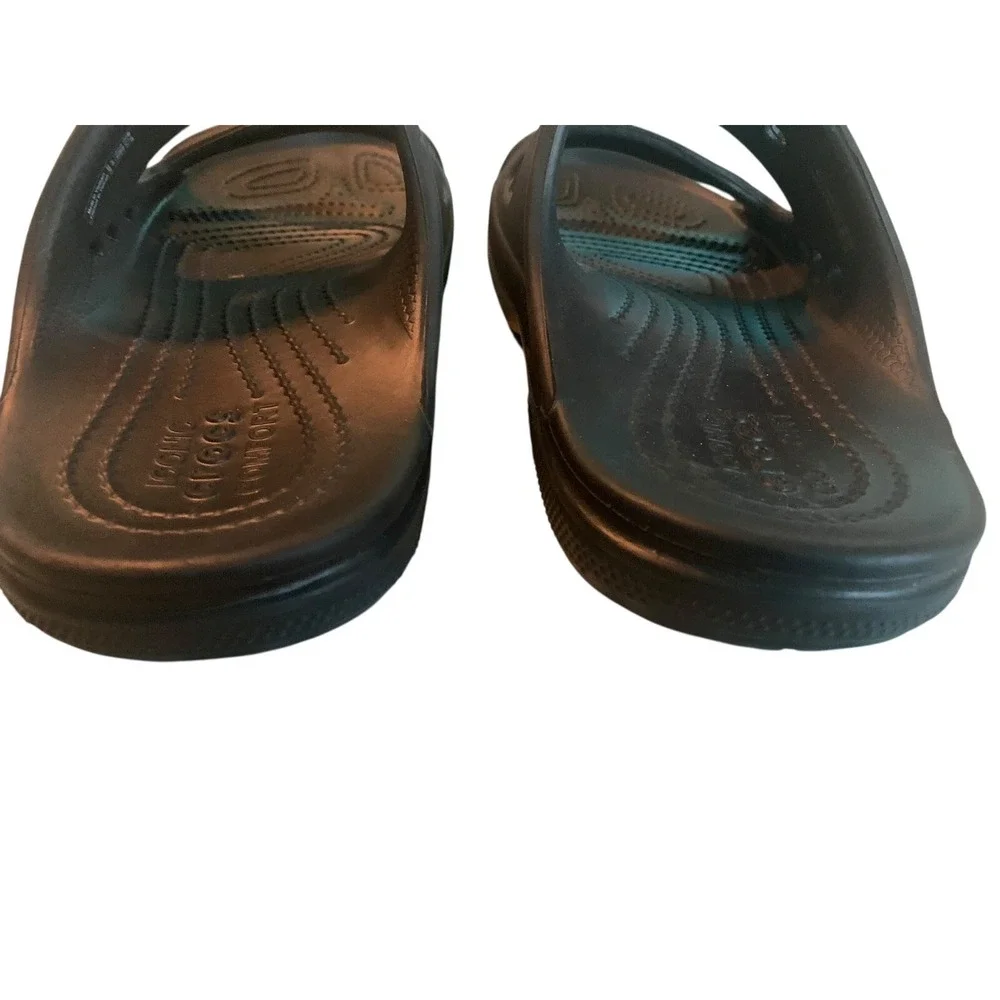 Crocs‎ Unisex Baya Sandals Black M 6 W 8 207627 EUC Beach Vacation Summer Fun